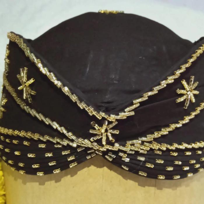 Blangkon Solo Perbawan Hitam Payet Keren Alusan