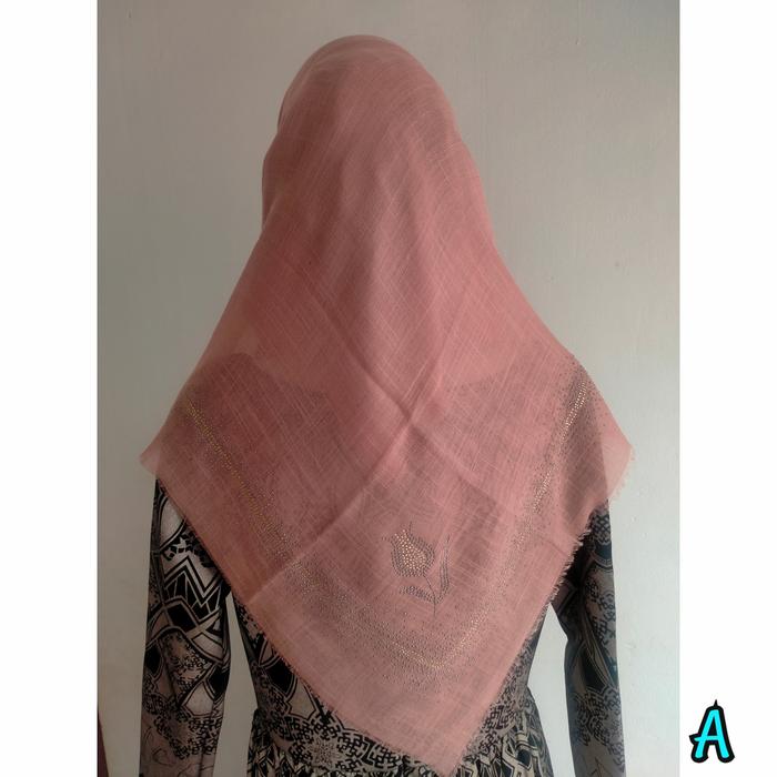 Taslı Pamuk Esarp | Hijab Katun Turki Segiempat