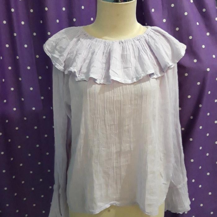 preloved import - blouse ehka lilac