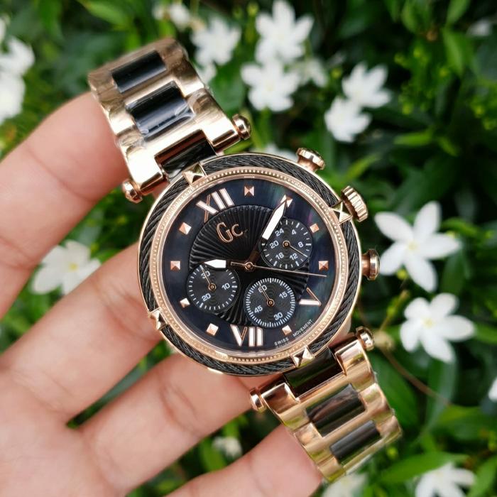 Jam Tangan Wanita Guess Collection GC Chrono All Steel Ori BM 38mm