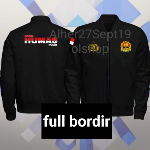 jaket humas polri full bordir jaket bomber humas polri