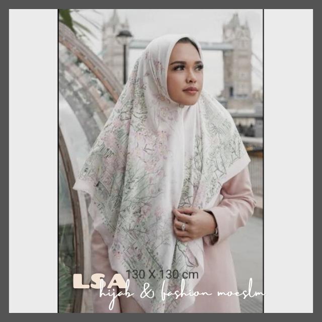 PUTIH SYARI / JILBAB VOAL PREMIUM / SYARI 130x130 / HIJAB SEGI EMPAT