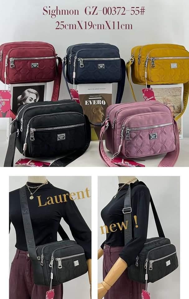 Tas selempang Sighmon 00372 bahan Kanvas. Tas selempang wanita Import!