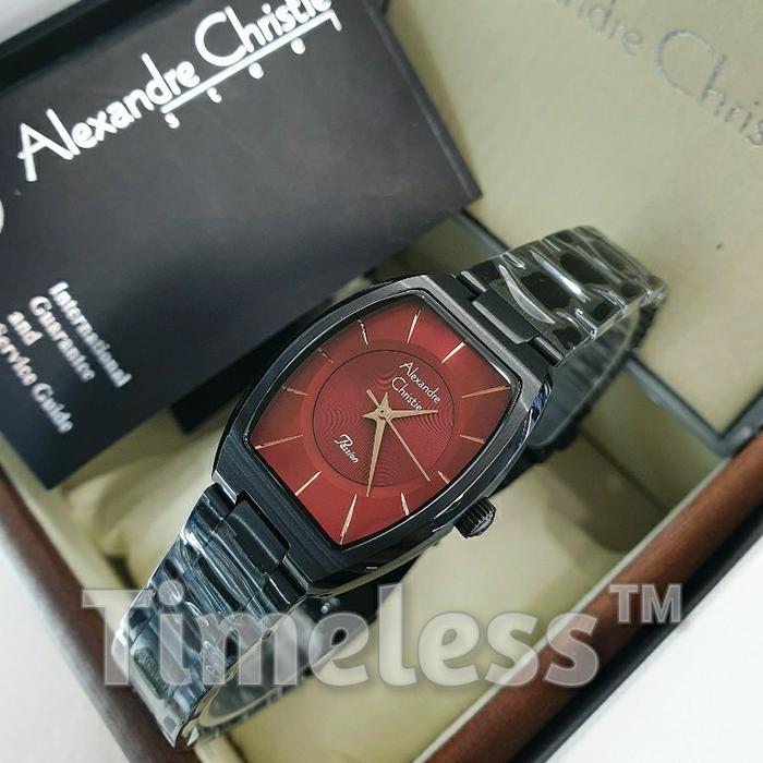jam tangan wanita alexandre christie ac 2980 LH Black Red