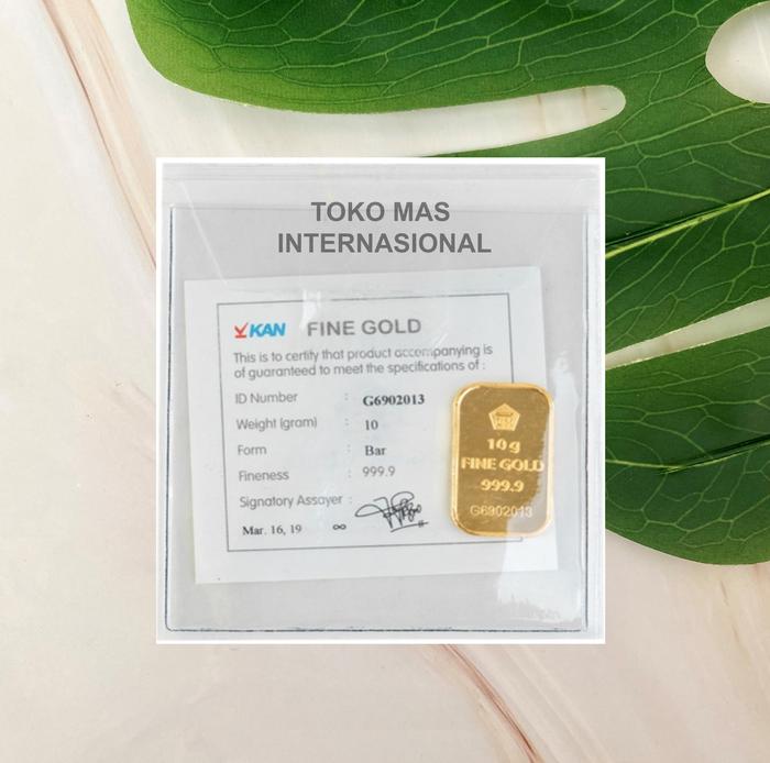 Logam Mulia LM 10gr 10g 10gram 10 gram Batangan Emas ANTAM Sertifikat Retro