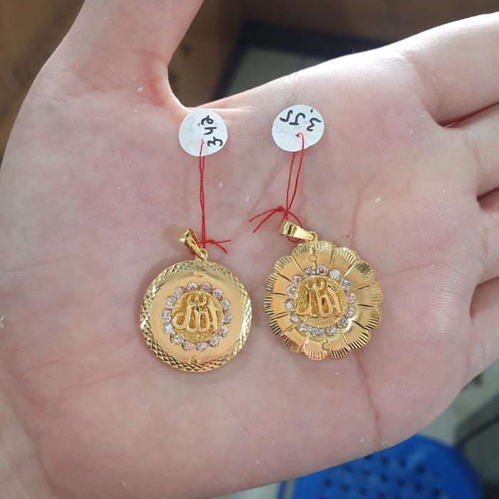 liontin emas allah emas 700 asli