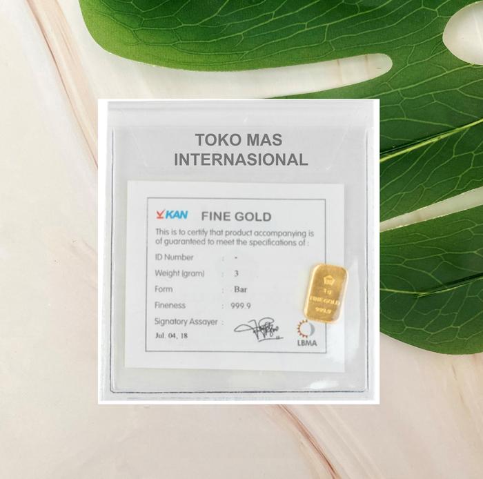 Logam Mulia LM 3gr 3g 3gram 3 gram Batangan Emas ANTAM Sertifikat Retro