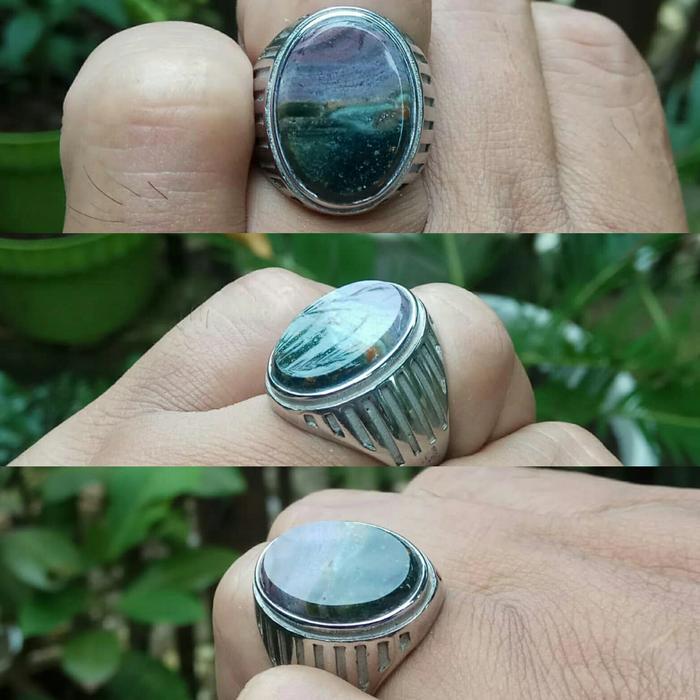Akik Jasper pancawarna motif pemandangan