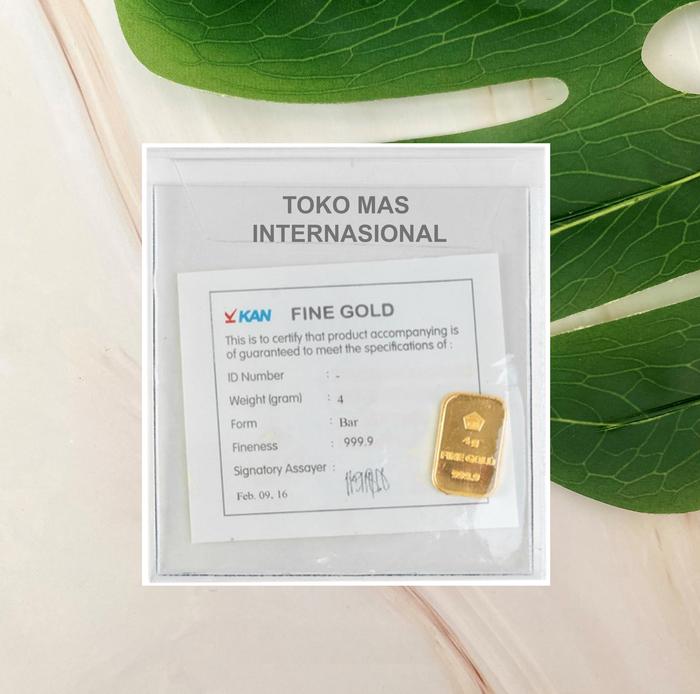 Logam Mulia LM 4gr 4g 4gram 4 gram Batangan Emas ANTAM Sertifikat Retro