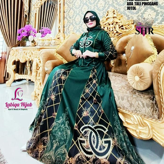 new gamis wanita yhusa maxi mat scuba premium ori shr