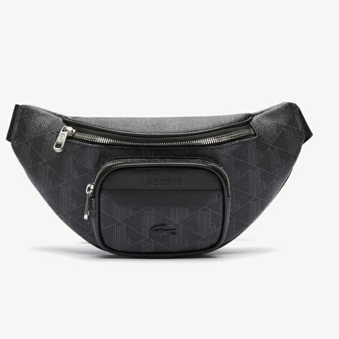 TAS PINGGANG PRIA LACOSTE The Blend Monogram Canvas Fanny Pack ORI