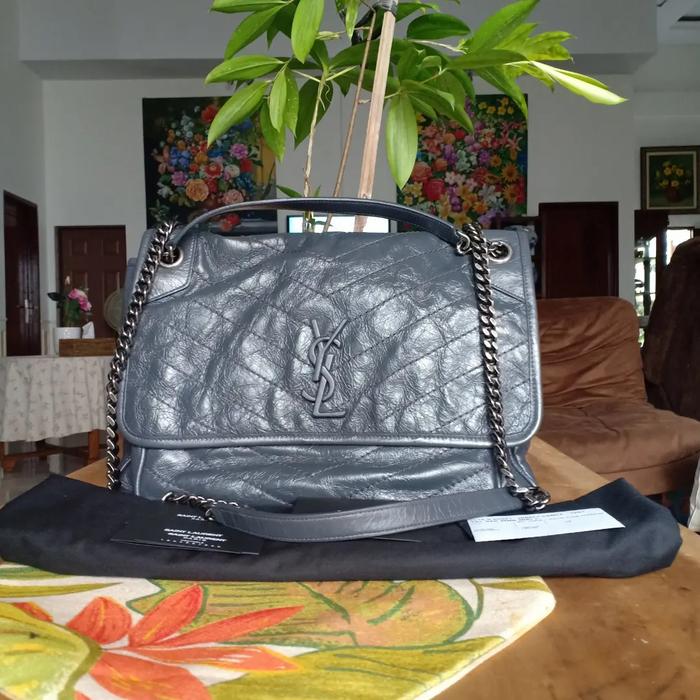 YSL Niki Large Grey 2019