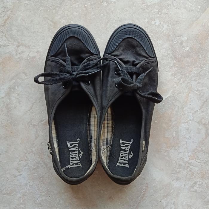 Sepatu / Sneakers Wanita Everlast Original Black Flat Shoes Series