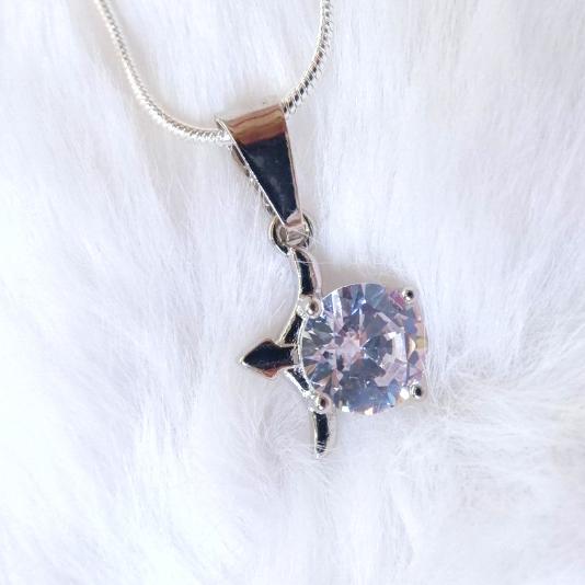 Kalung Zodiak Sagitarius Batu Zircon - Kalung Wanita S925 Bintang Sagi