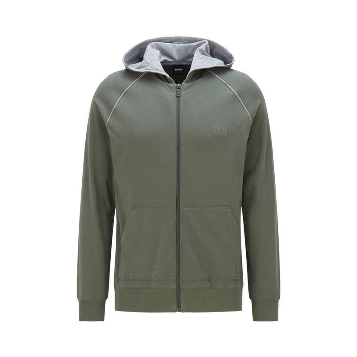 Jacket Hugo Boss Zip-Through Hooded Sweater Light Green 100% Original