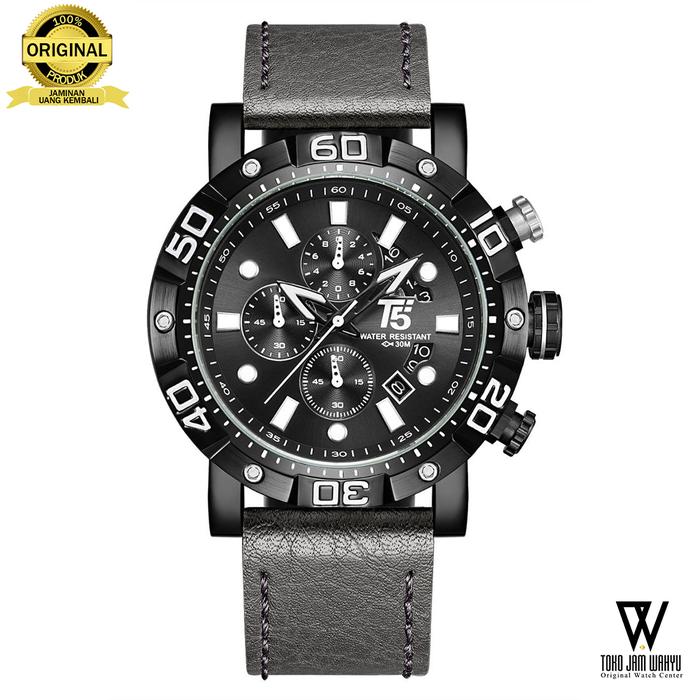 T5 H3855G-C Jam Tangan Pria - Black - Grey