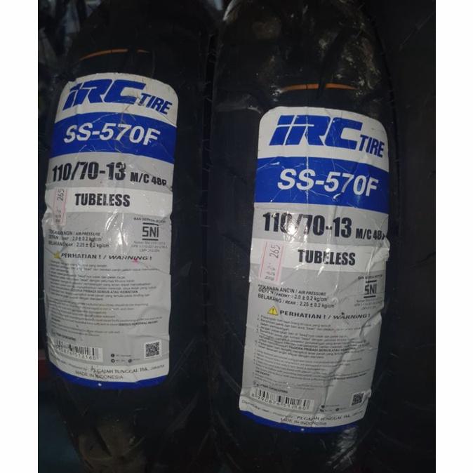 Ban depan IRC tubeless NMAX standar bawaan motor nmax 110/70-13