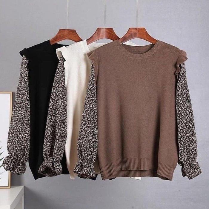 ATASAN BLOUSE ENVY KNIT IMPORT