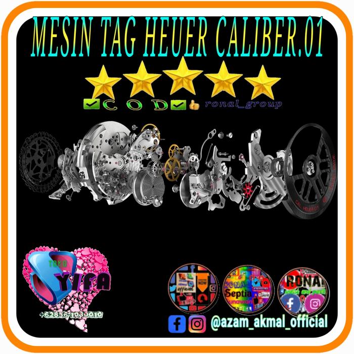 MESIN JAM AUTOMATIC TAG HEUER CALIBER.01 ORIGINAL SWISS 39 JEWELS