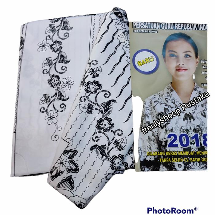 Kain Batik PGRI semi sutra ori / Bahan Batik seragam PGRI semi sutra