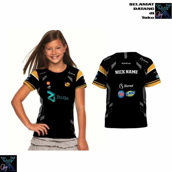 Baju Kaos Jersey Esport Team RRQ Hoshi M3 ML 2021 2022 Anak