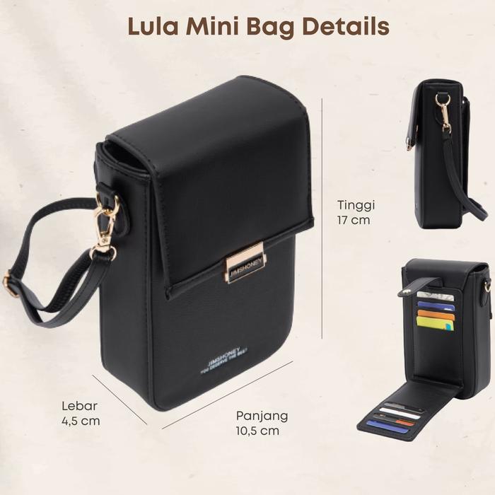 LULA MINI BAG JIMSHONEY ORI TAS SELEMPANG WANITA KECIL DOMPETTEMPAT HP