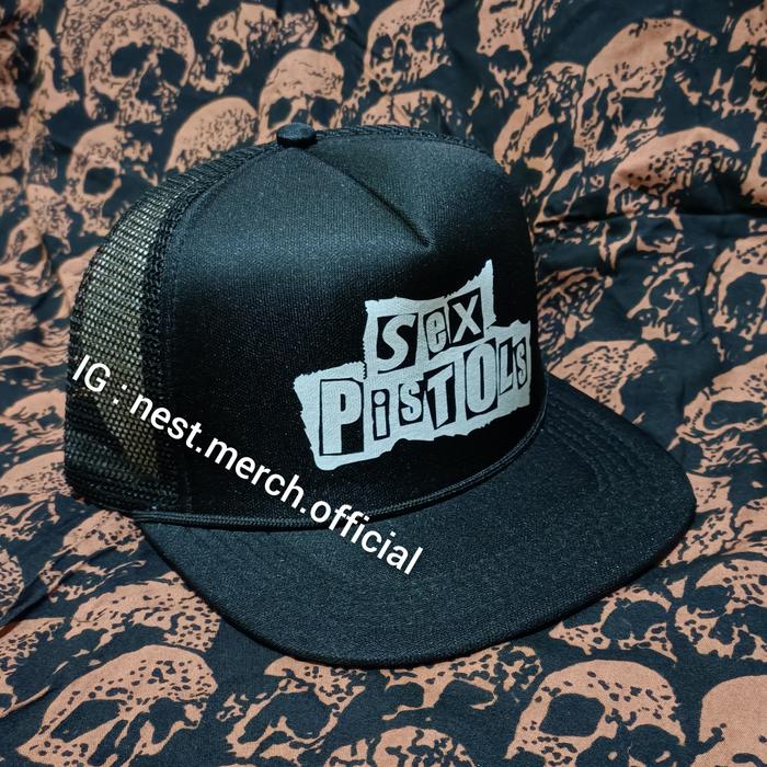 topi trucker SexPistols / font