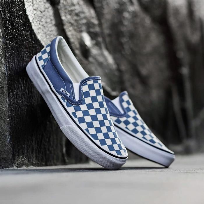 Vans Slipon Checkerboard Blue Mirage