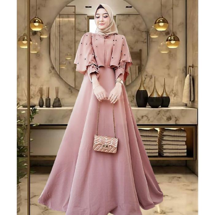 Caca Dress Carita Maxy | Sabrina Dress l Gamis Muslim Wanita Terlaris