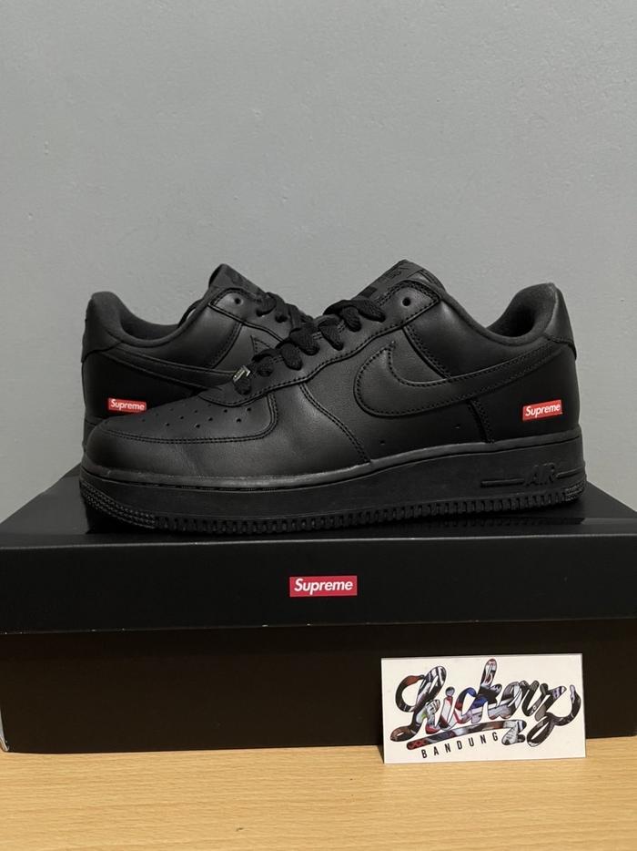 Supreme x Nike Air Force 1 Low Box Logo Black ORIGINAL