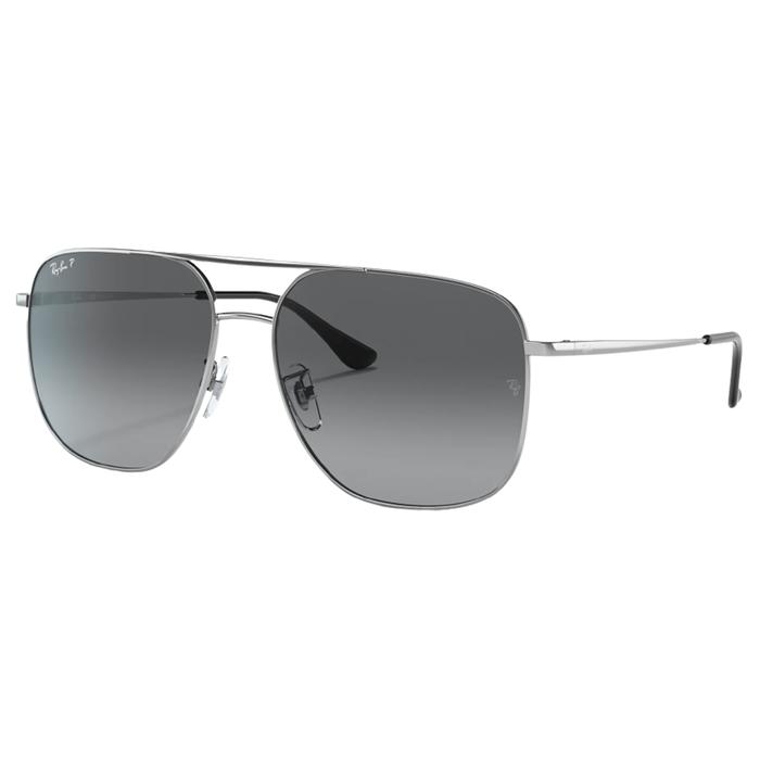 Ray-Ban Sunglass Square RB 3679D 003/T3 60 Silver w/ Grey Gradient P