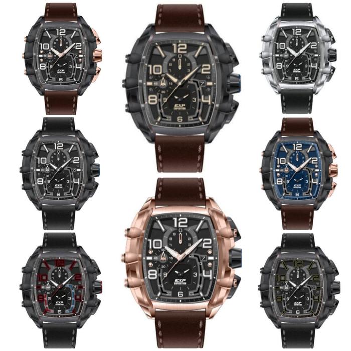 JAM TANGAN PRIA EXPEDITION 6822 / EXP 6822 / E6822 LEATHER ORIGINAL
