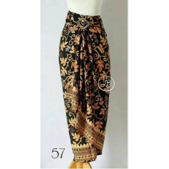 Rok Lilit Xon86 Batik Motif Paya Gold Pepaya Kuning Semi Sutera lebar