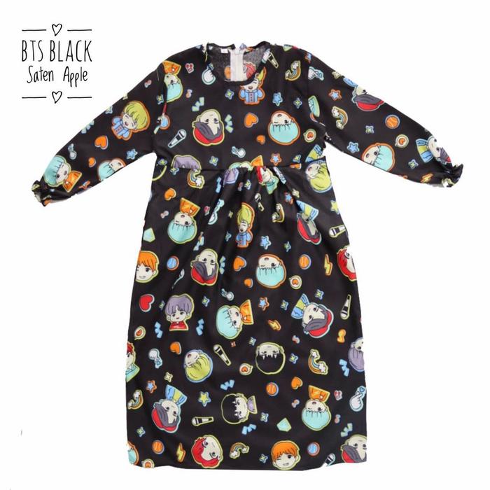 Aneka Gamis Ngaji Anak Perempuan Dress Panjang BTS Motif Karakter