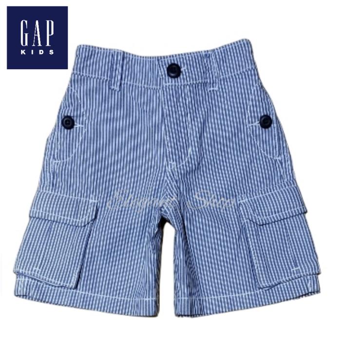 Celana Pendek Cargo Anak Laki-laki GAP Katun Premium Biru 1-5 Tahun