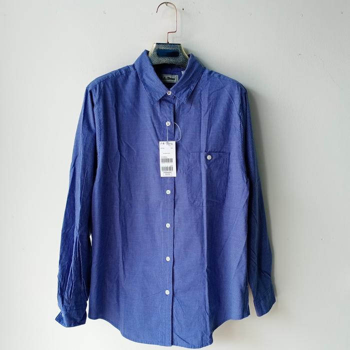 LL Bean/Kemeja wanita kotak kotak second import/Kemeja wanita Kekinian