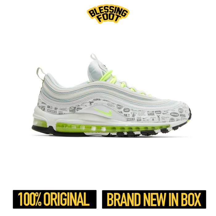 Nike Air Max 97 Volt Reflective Logo / White / Platinum ORIGUNAL BNIB