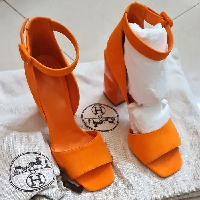 Hermes Shoes Sandaliaz Chic Orange