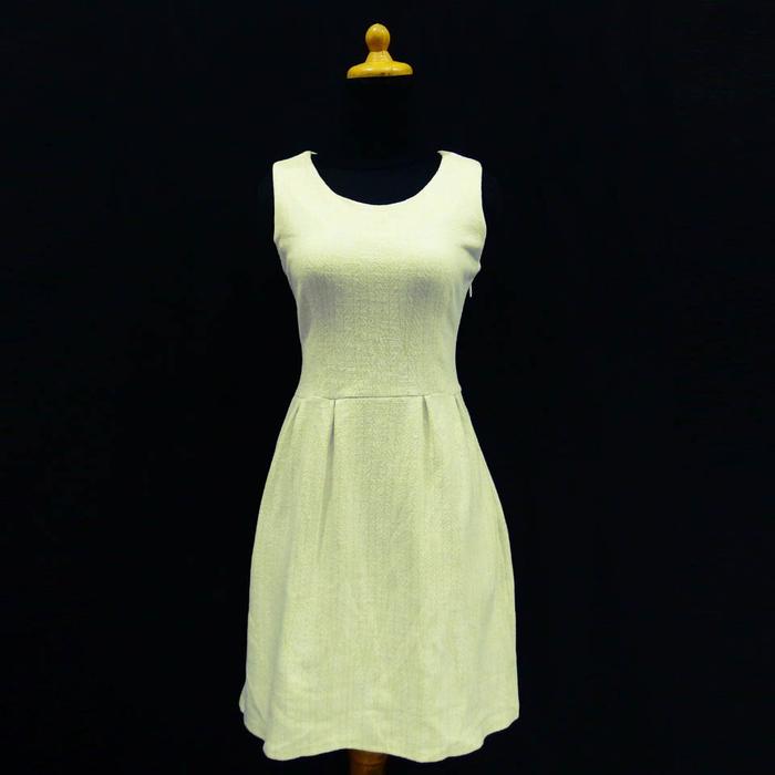 DX181 SIZE S YELLOW FOND MIDI DRESS PREMIUM SECOND BRAND JEPANG