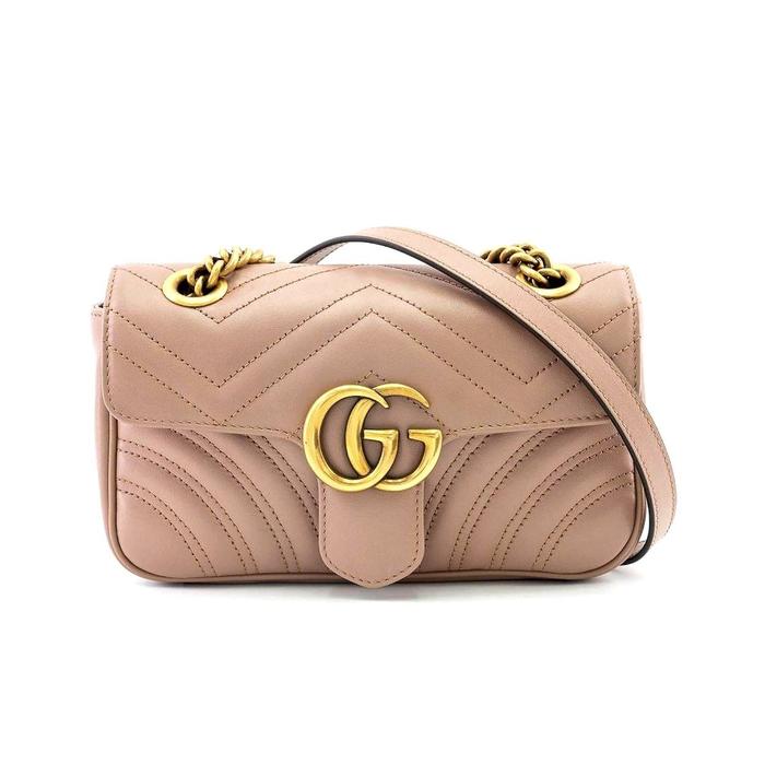 TAS GC MINI MARMONT FLAP MINI NUDE SZ 22x13CM authentic asli original