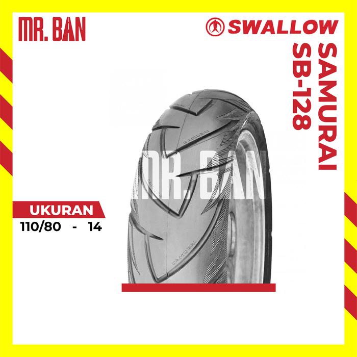 Ban Motor Ring 14 Swallow Tubles SB-128 Samurai Uk. 110/80-14 TL