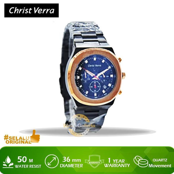 Jam Tangan Christ Verra CV 10458L-18 BLK Original Murah
