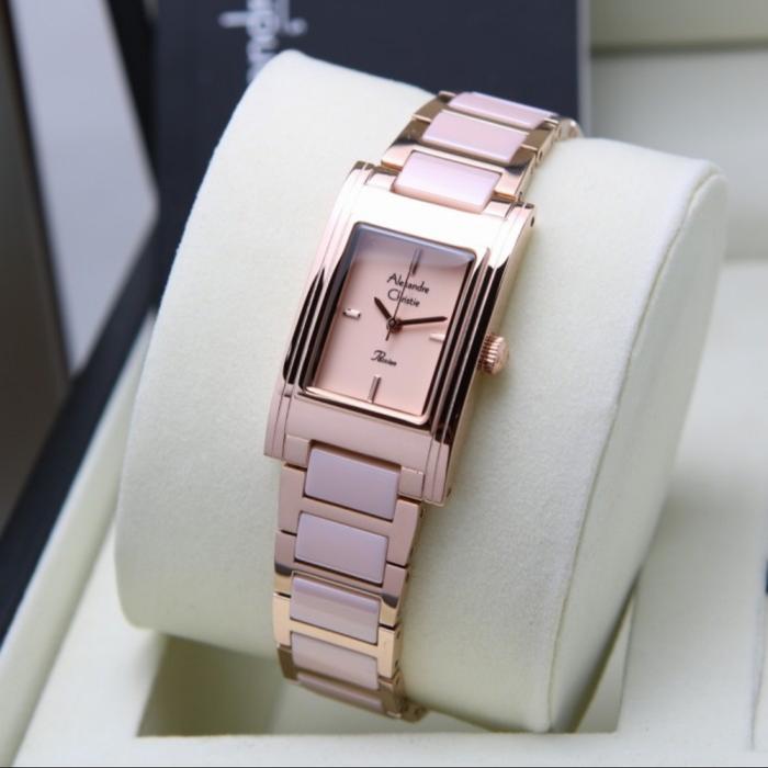 ALEXANDRE CHRISTIE AC 2983 ROSEGOLD PEACH CERAMIC AC2983 WANITA ORI