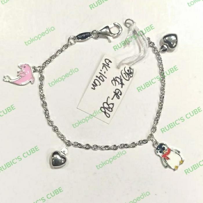 Gelang Anak Emoji Emas Putih 750
