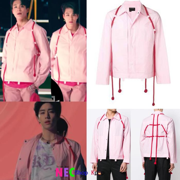 Jeno NCT127, Mark Got7 - Rope Detail Shirt (Pink)