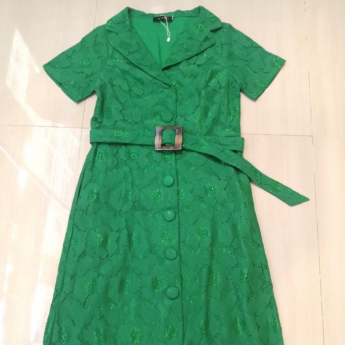 snq brukat green dress