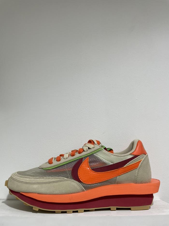Nike LD Waffle Sacai x Clot Orange Blaze Sneakers Authentic