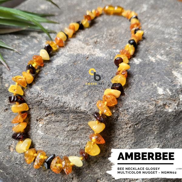 Termurah Kalung Amber Anak Premium Glossy Multicolor Nuget By Amber Be
