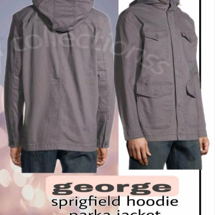 Jaket parka pria George hoddie