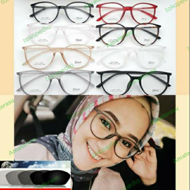 PROMO Kacamata/Frame TR90 72085 Size 53-17-138 free lensa MINUS/PLUS